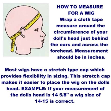 doll wig|doll wig size chart.